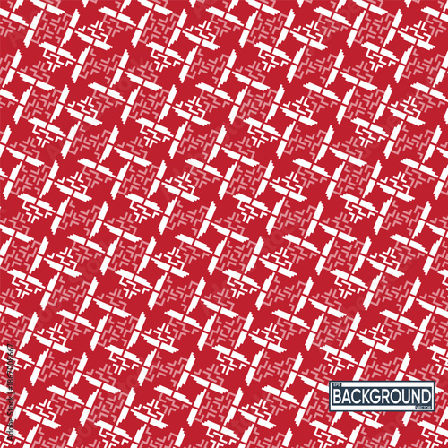 Wallpaper Mural Red and White Abstract Geometric Repeating Pattern Background Torontodigital.ca