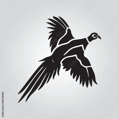 Flushed Pheasant Silhouette vector design