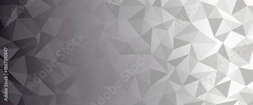 Light Silver, Gray vector polygon abstract template. Triangular geometric sample with gradient.  A completely new template for your business design.