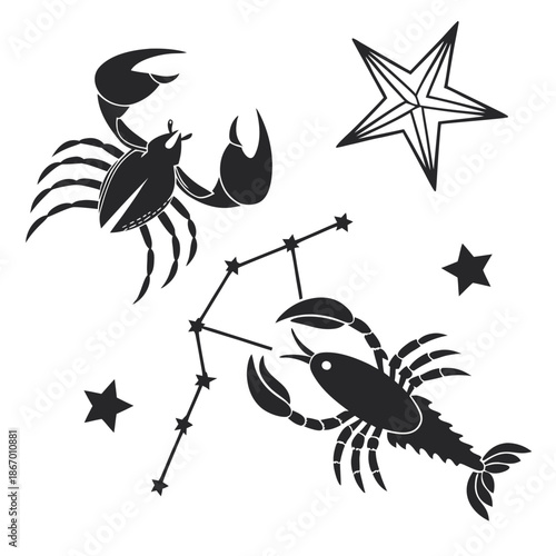 Astrological cancer constellation