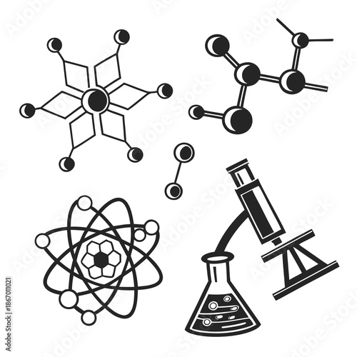 Science and technology icons