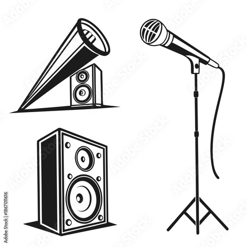 Audio equipment illustration