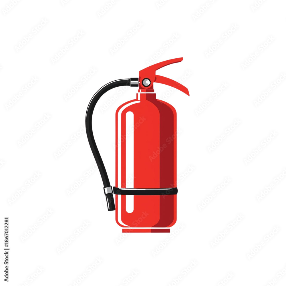 Obraz premium Watercolor extinguisher icon design vector template isolated on white background 
