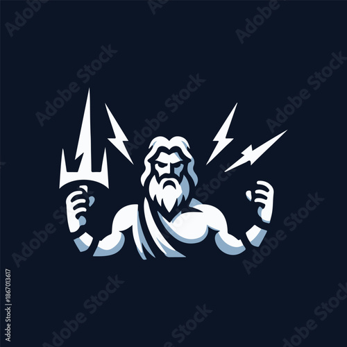 Zeus God of Thunder Logo