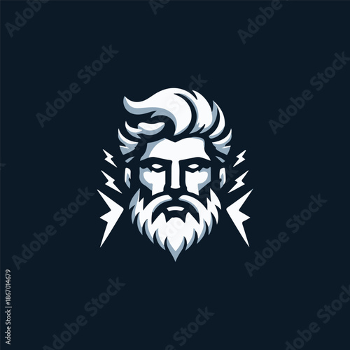 Zeus God of Thunder Logo