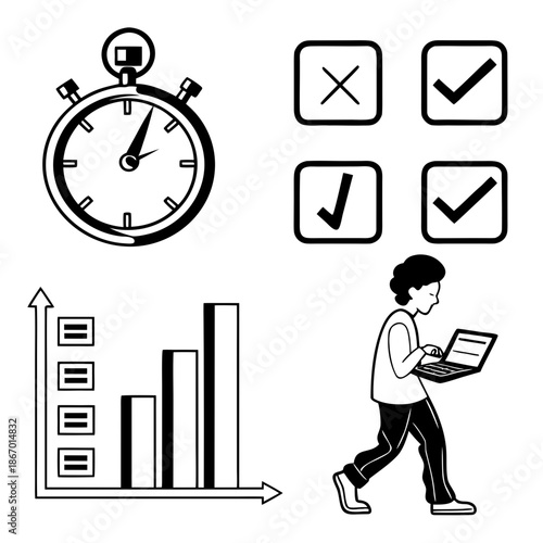 Productivity and efficiency concept