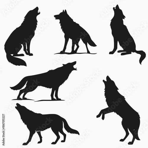 Wolf silhouettes