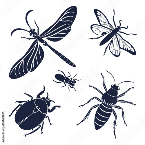 Insect silhouettes