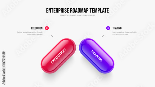 Investor Innovation 2 Step Infographic Slideshow Layout. Financial Showcase Two Option Diagram Presentation Template. Business Campaign Frame Design Vector Illustration.