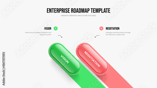 Modern Proposal 2 Element Infographic Frame Template. Creative Solution Slide Layout Vector Illustration. Advertising Visualization Two Step Diagram Presentation Design.