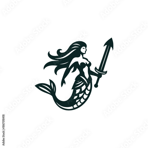 Mermaid Warrior Logo