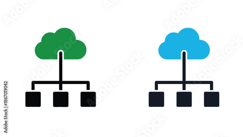 Cloud computing network infrastructure diagram