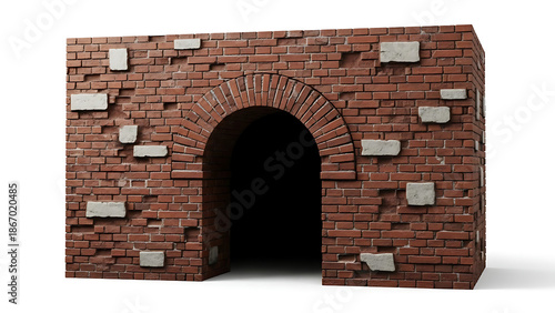 Archway of a Brick Structure with Textured Surface