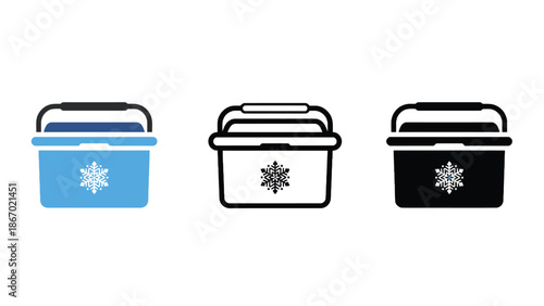 Coolers with snowflake designs in different colors
