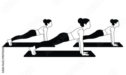 Women doing fitness exercise
