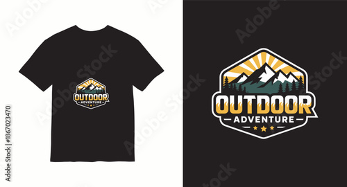 Wanderlust Mountain Graphic t-shirt design  