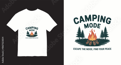 Wanderlust Mountain Graphic t-shirt design  