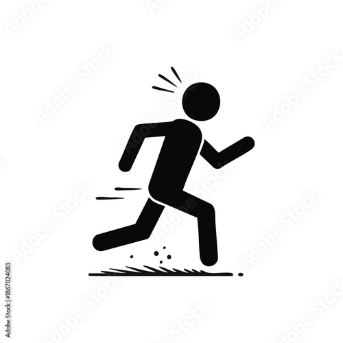 Person Running Stick Figure Motion.