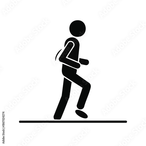 Man Running with Backpack Active Person on the Move.