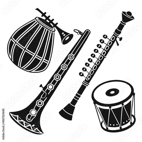 Collection of musical instruments