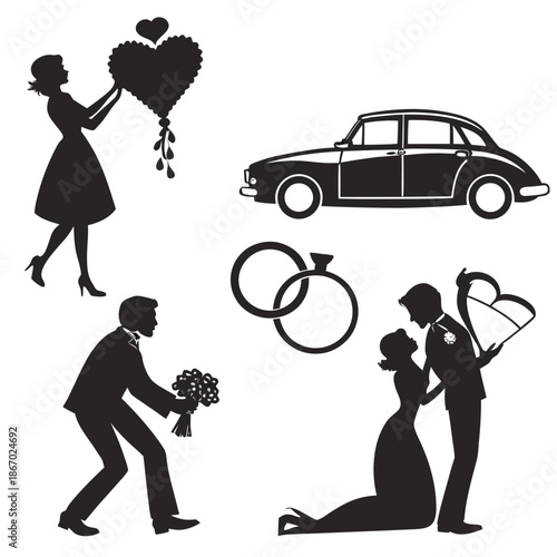 Wedding silhouettes