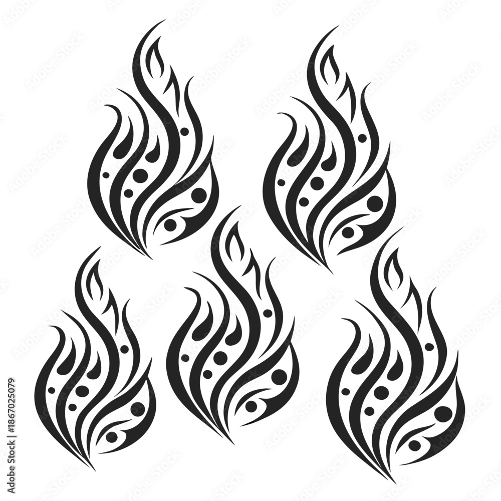 Fototapeta premium Abstract flame designs