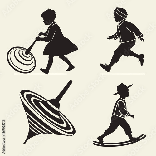 Children playing with toys