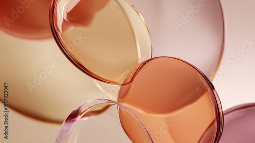 Abstract Glass Orbs with Soft Gradient Colors