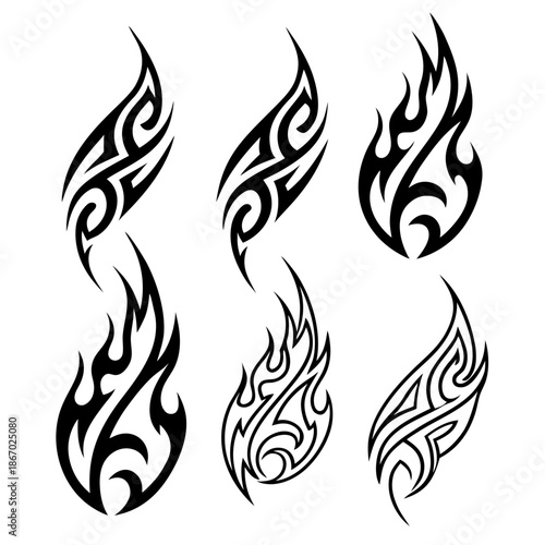Abstract tribal tattoo designs