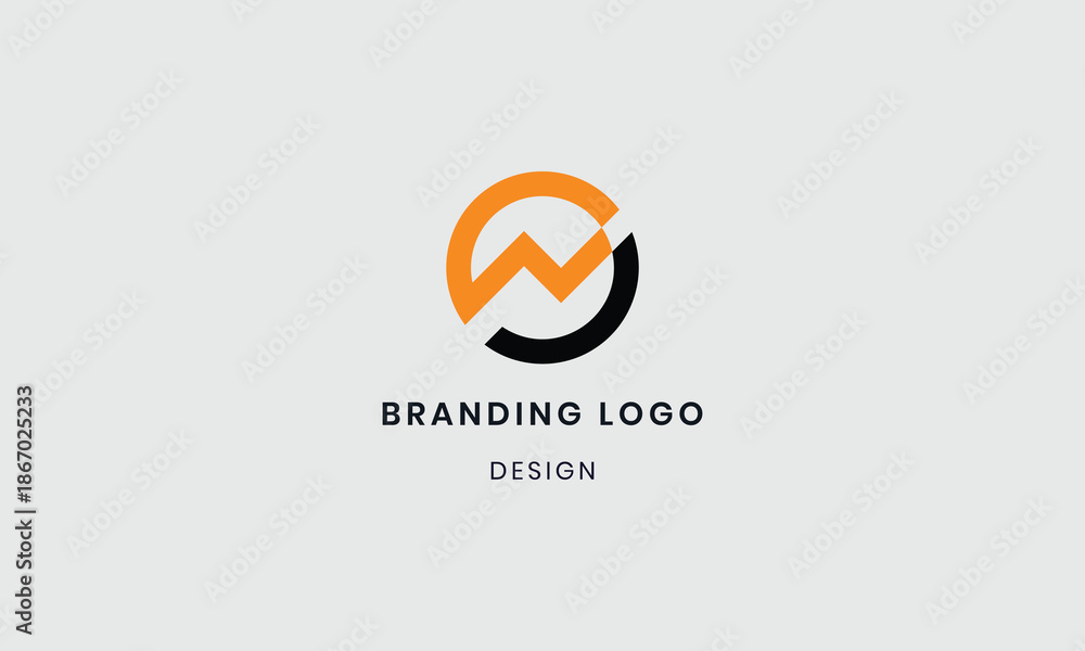 Obraz premium Monogram Electronic Power logo