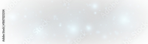Icy blue dust floats through glowing bokeh and blur with sparkle and shimmer. Luminous particles, sparks, highlights, and flare create festive light motion. PNG vector illustration.