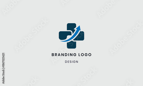 Flat design monogram Medical and Emergency logo