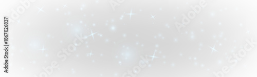 Blue sparkling dust glows shimmer, glitter, twinkle across soft bokeh. Sparks, stardust particles, luminous highlights, flare create festive elegance Christmas and New Year. PNG vector illustration.