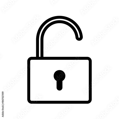 unlock line icon