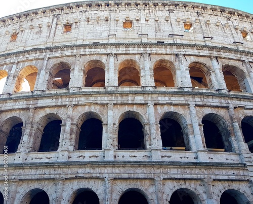 Colosseum in Rome, Italy. Roman Colosseum is one of the main tourist attractions in Rome.