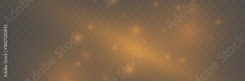 Golden Fog Background with Glowing Lights