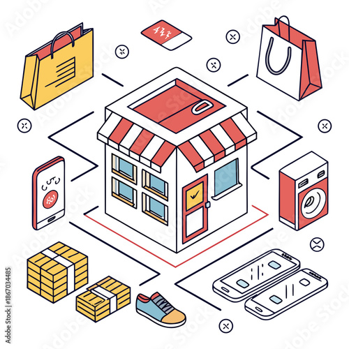 E-commerce storefront with products