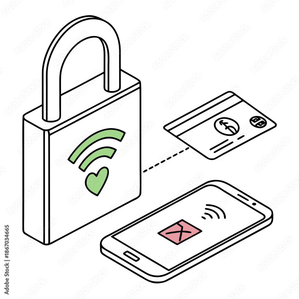 Obraz premium Secure digital payment