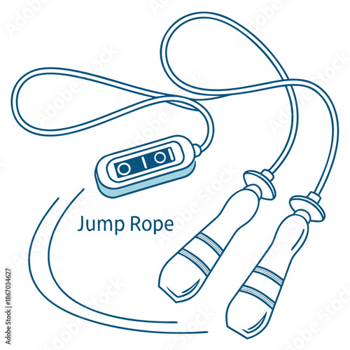 Jump rope with digital counter