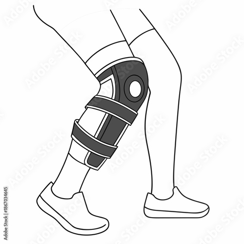 Knee brace illustration