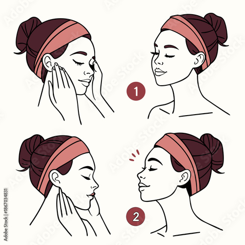 Skincare routine steps