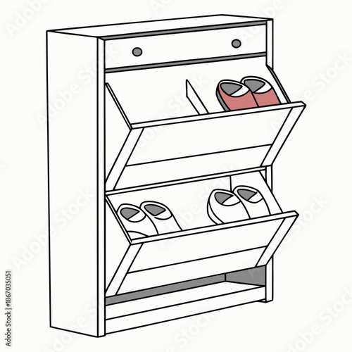 Modern shoe storage cabinet
