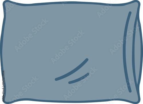 Cozy pillowcase for bedding and sleep comfort, representing home textiles, bedroom essentials, and clean modern lifestyle on isolated white background.	