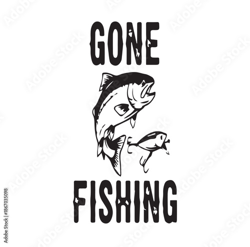 Vibrant fishing illustration with trout and lure