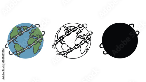 Global connections and restrictions concept