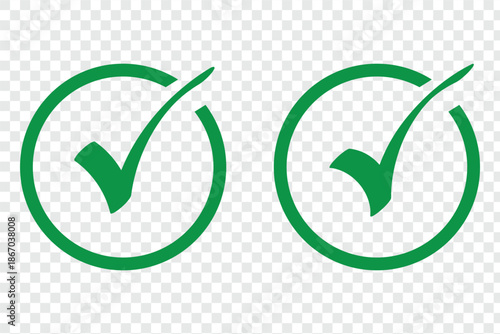 Check mark icon button set. check box icon with right or correct buttons and yes checkmark tick box icons - checkbox symbol sign. editable strokes. vector ...