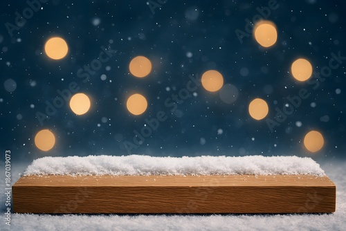 christmas tree and snow