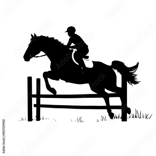 Equestrian Jumper Silhouette Icon