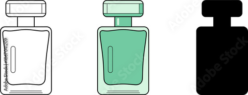 Simple glass perfume bottle for fragrance and cosmetic branding