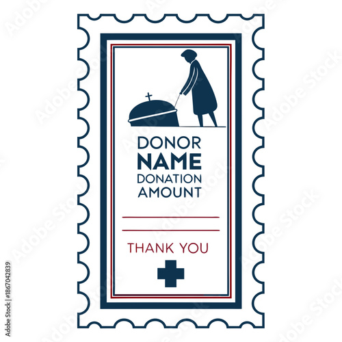 Donation stamp template